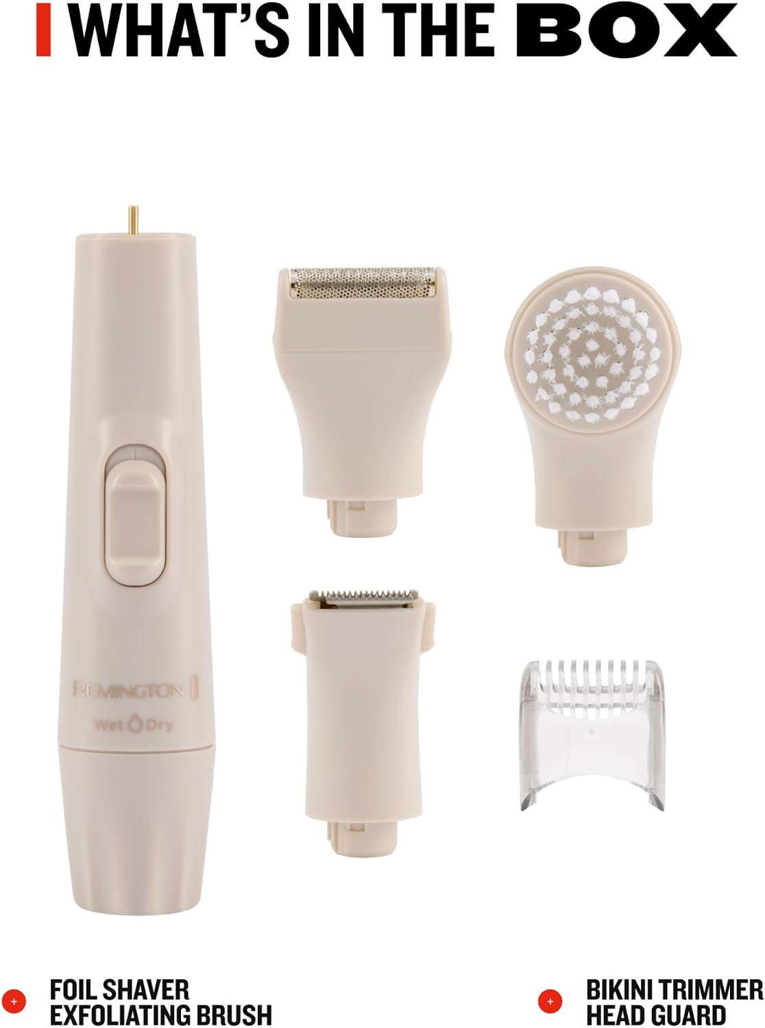 Remington Smooth & Silky Body & Bikini Kit. Cordless Bikini Trimmer and Shaver for Women. Waterproof for Grooming in the Shower. Beige - Image 9