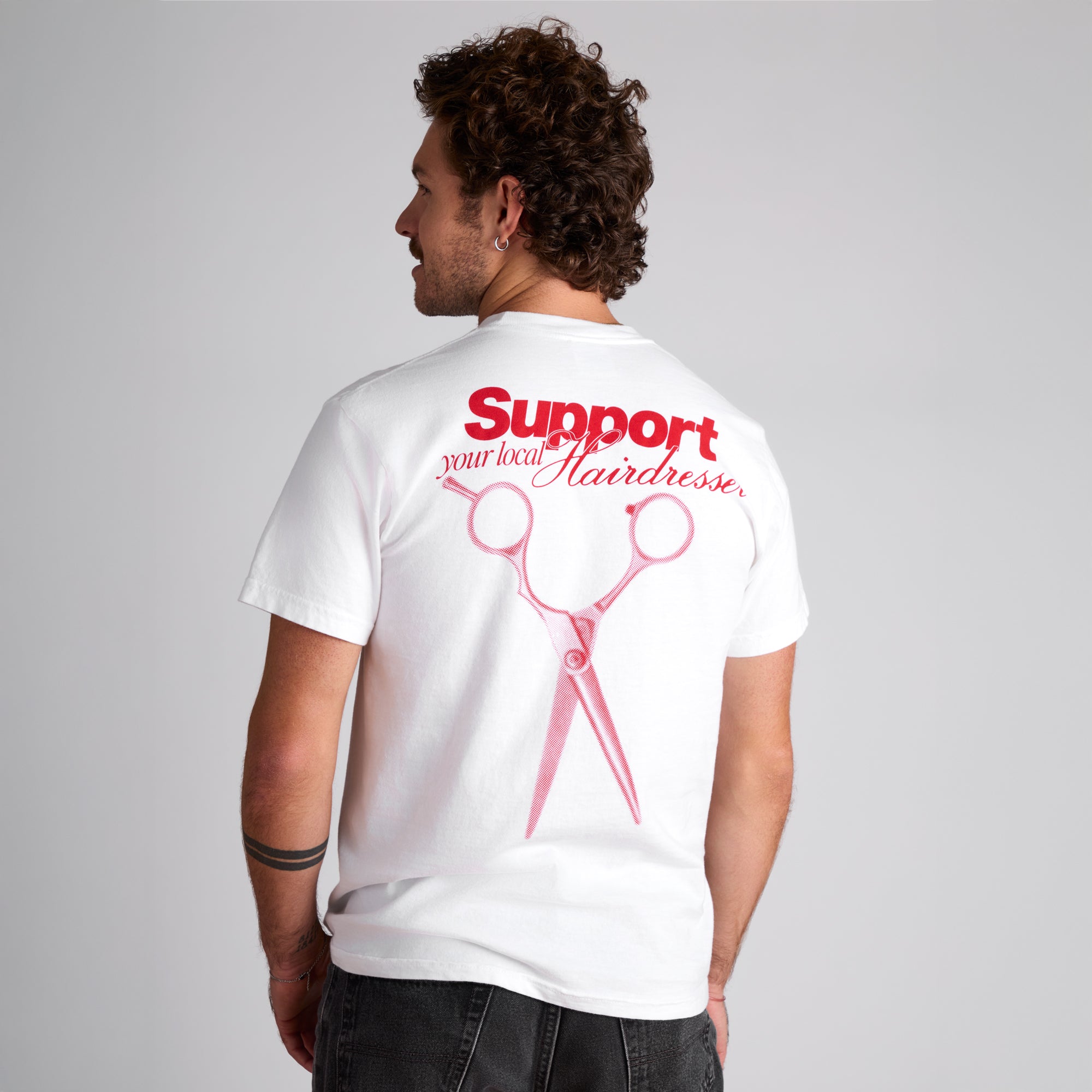 Support Your Local Hairdresser T-Shirt - Image 2